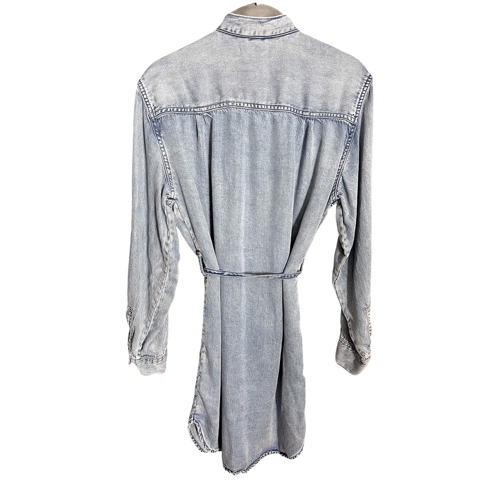 All Saints‎ Loe Snap Front Denim Shirt Dress Size XS - Picture 7 of 9
